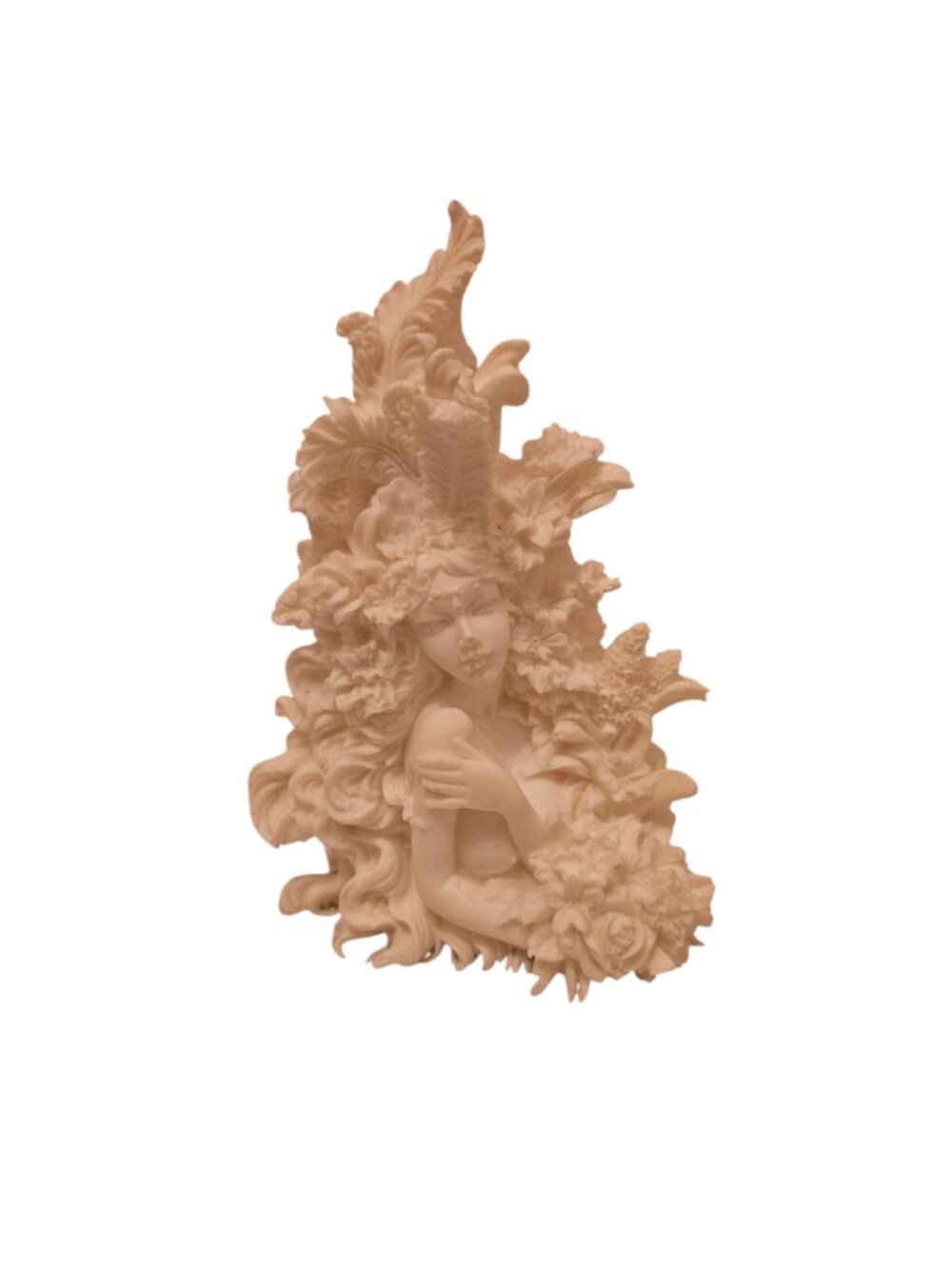 Romantic Floral Goddess Bust Silicone Mold - Picture 11 of 16